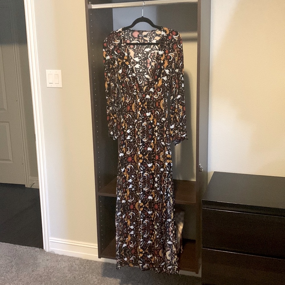 Nasty Gal Floral Maxi with Side Slits